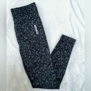 Gymshark Charcoal Leopard Pattern Leggings